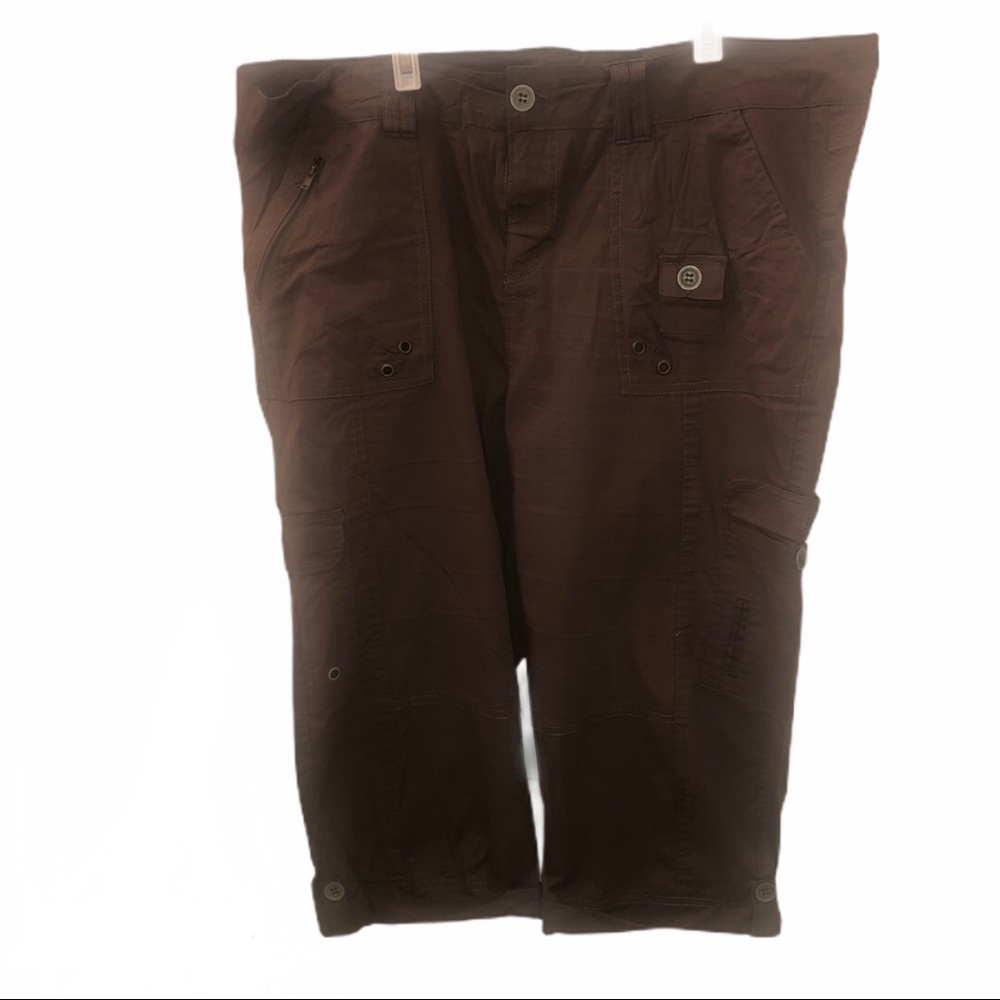 Helium London Green Cargo Capri Pants Plus Size 3X